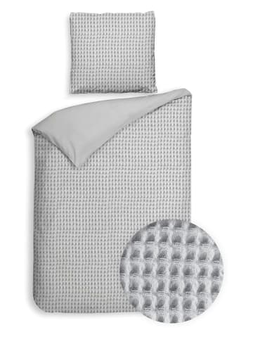 Heckett Lane Perkal beddengoedset "Vafala" grijs