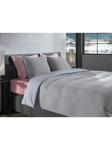 Heckett Lane Komplet pościeli perkalowej "Vafala" w kolorze szarym