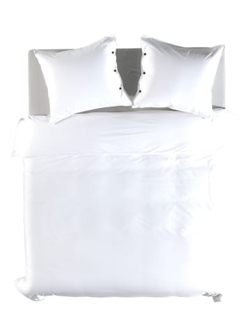 Heckett Lane Komplet pościeli perkalowej w kolorze białym