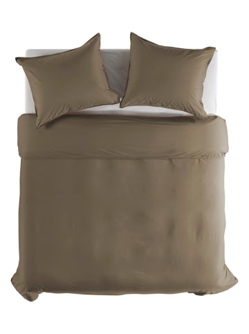 Heckett Lane Perkal-Bettwäsche-Set in Taupe