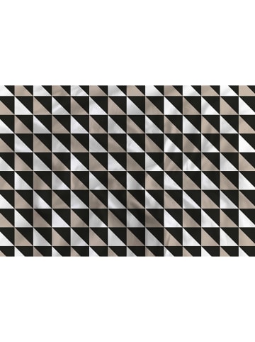 Heckett Lane Komplet pościeli satynowej "Carter" w kolorze czarno-beżowym