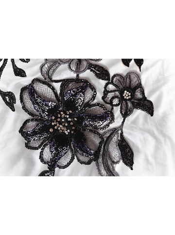 Heckett Lane Satin-Bettwäsche-Set "Macey" in Weiß/ Schwarz