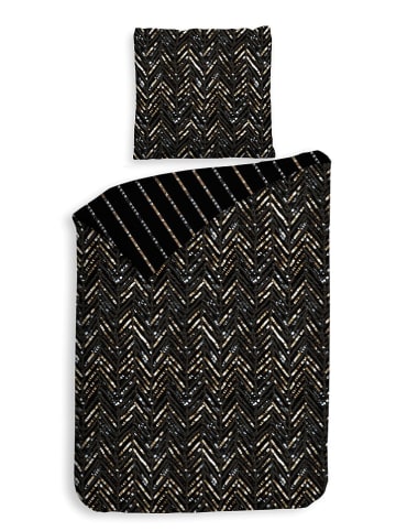 Heckett Lane Komplet pościeli satynowej "Maxime" w kolorze czarnym