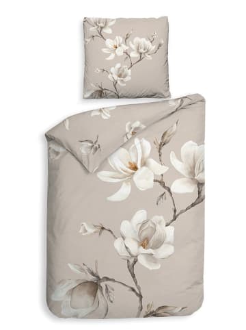 Heckett Lane Satin-Bettwäsche "Vienna" in Hellgrau