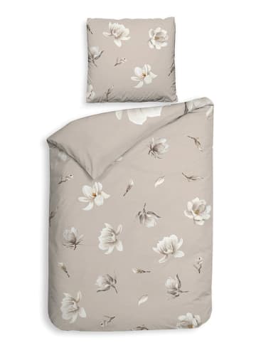Heckett Lane Komplet pościeli satynowej "Vienna" w kolorze jasnoszarym