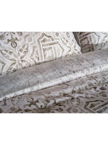 HNL Komplet pościeli "Esmeralda" w kolorze beżowym z mako-satyny