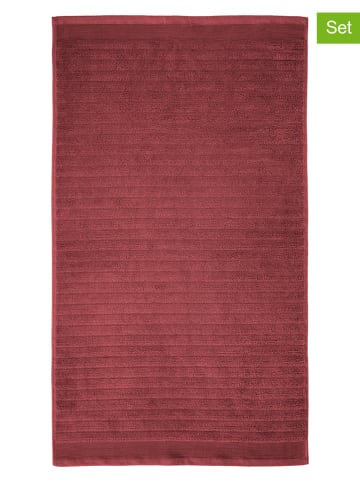 Heckett Lane 2-delige set: badhanddoeken rood