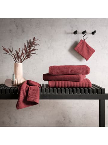 Heckett Lane 2-delige set: badhanddoeken rood