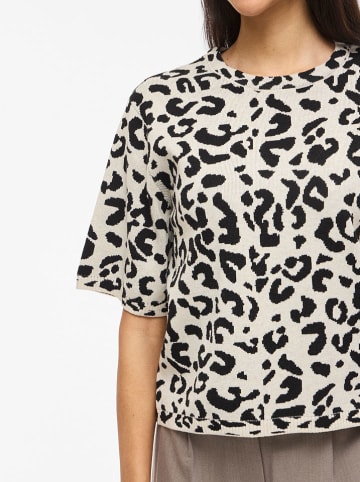 Vila Pullover "Vimayas" in Creme/ Schwarz