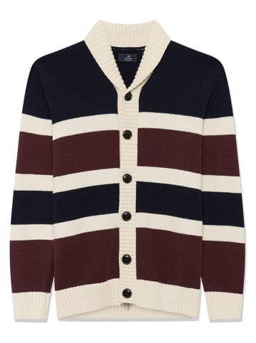 Matinique Cradigan in Creme/ Bordeaux/ Dunkelblau