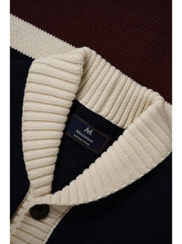 Matinique Cradigan in Creme/ Bordeaux/ Dunkelblau