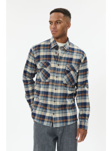 Matinique Koszula - Regular fit - w kolorze kremowo-niebieskim