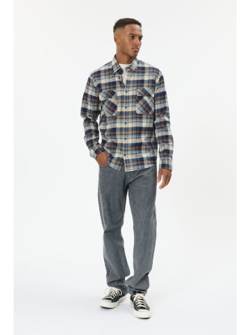 Matinique Blouse - regular fit - crème/blauw