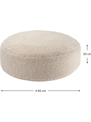 Wigiwama Puf "Ottoman" w kolorze beżowym - wys. 20 x Ø 65 cm