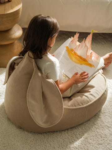 Wigiwama Zitzak "Bunny" Beanbag beige - (B)60 x (H)42 x (D)70 cm