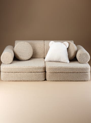 Wigiwama Sofa "Settee" in Beige - (B)132 x (H)46 x (T)78 cm