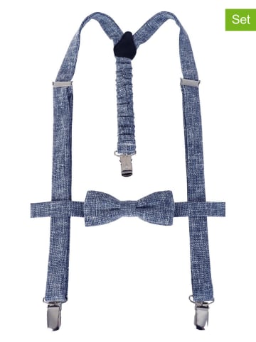 G.O.L.® FINEST COLLECTION 2-delige set: bretels en vlinderdas blauw