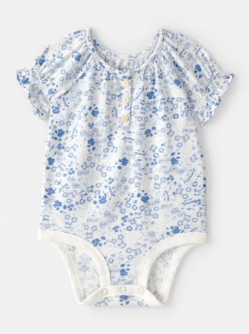OshKosh Romper wit/blauw
