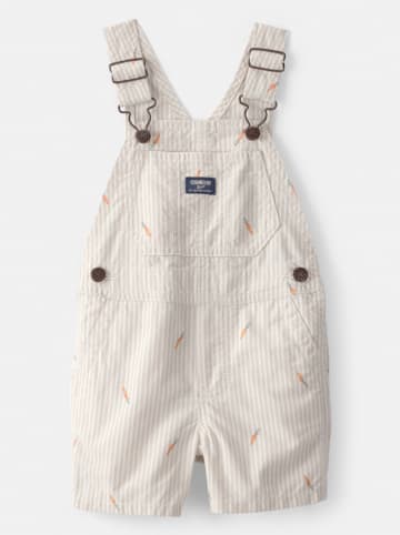 OshKosh Ogrodniczki w kolorze biało-beżowym