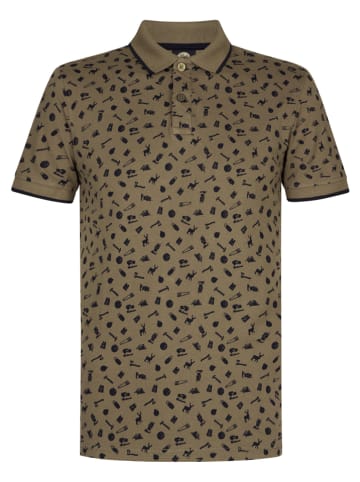 Petrol Industries Poloshirt in Khaki/ Schwarz
