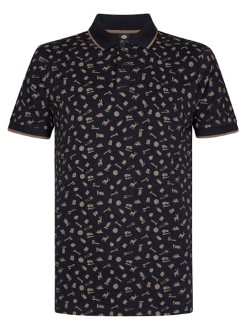 Petrol Industries Poloshirt in Schwarz/ Beige
