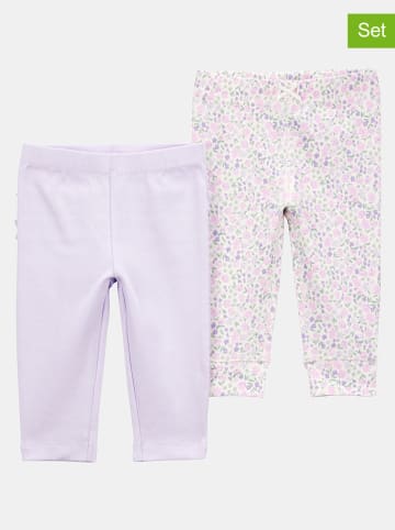 carter's 2-delige set: leggings paars/crème