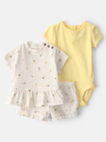 carter's 3-delige outfit crème/geel