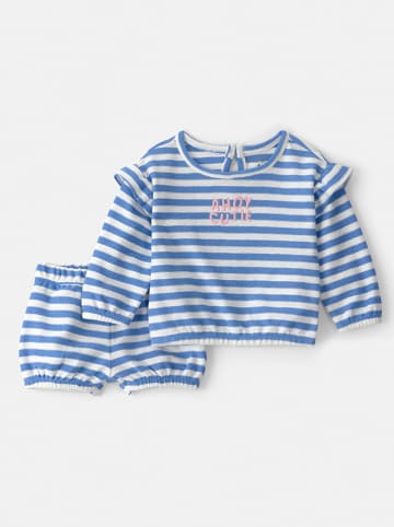 carter's 2-delige outfit blauw/wit