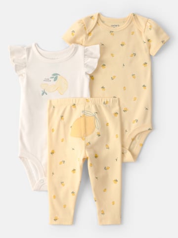 carter's 3-delige outfit geel/crème