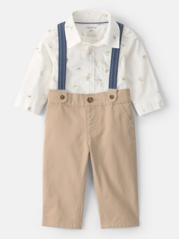 carter's 2tlg. Outfit in Beige/ Creme