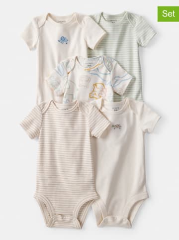 carter's 5-delige set: rompers crème