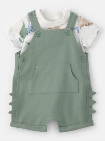 carter's 2tlg. Outfit in Creme/ Grün