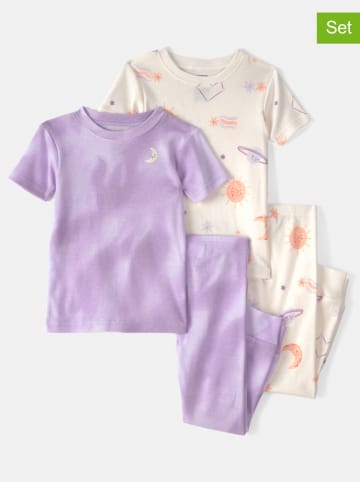carter's 2-delige set: pyjama's paars/crème