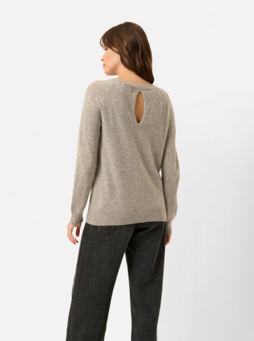 Just Cashmere Kasjmieren trui "Abigail" taupe