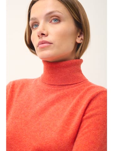 Just Cashmere Kasjmieren coltrui "Ava" oranje