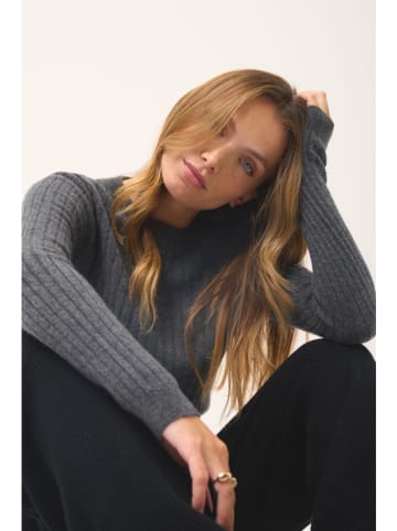 Just Cashmere Kasjmieren trui "Avana" grijs