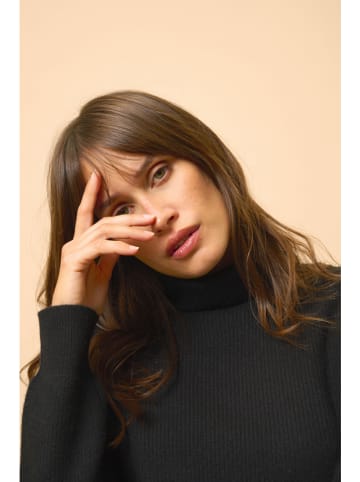 Just Cashmere Kasjmieren coltrui "Billy" zwart