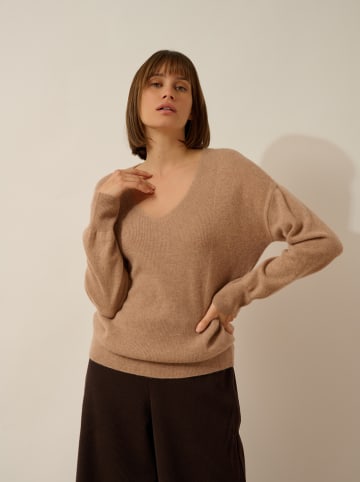 Just Cashmere Kasjmieren trui "Birse" beige