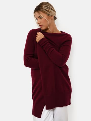 Just Cashmere Kasjmieren vest "Brooke" in Bordeuax