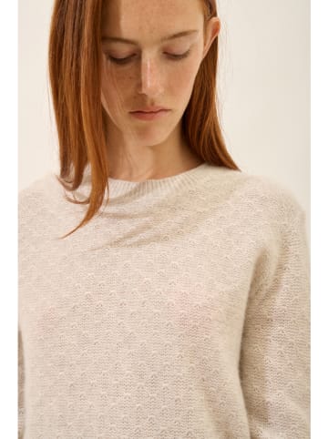 Just Cashmere Kasjmieren trui "Cetan" crème