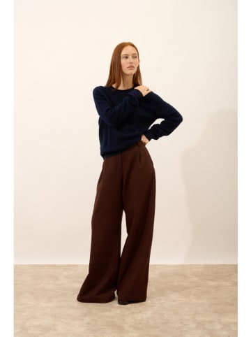 Just Cashmere Kaszmirowy sweter "Cetan" w kolorze granatowym