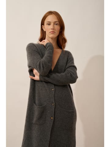 Just Cashmere Kasjmieren vest "Dache" grijs