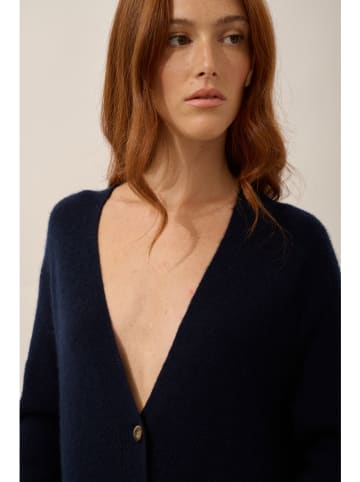 Just Cashmere Kasjmieren vest "Dache" donkerblauw