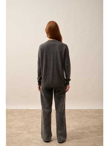 Just Cashmere Kasjmieren vest "Ervie" grijs