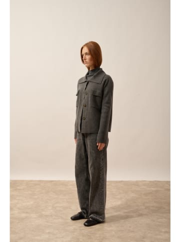 Just Cashmere Kasjmieren vest "Hekla" grijs