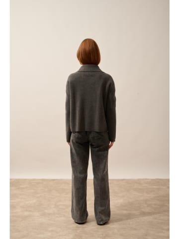 Just Cashmere Kasjmieren vest "Hekla" grijs