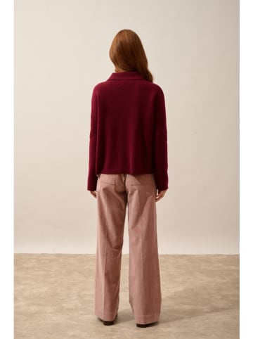 Just Cashmere Kasjmieren vest "Hekla" rood