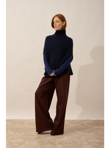 Just Cashmere Kaschmir-Poncho "Huaraz" in Dunkelblau