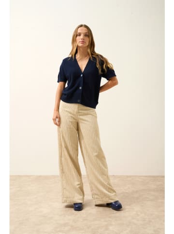 Just Cashmere Kasjmieren vest "Iris" donkerblauw