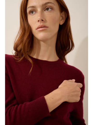 Just Cashmere Kaszmirowy sweter "Janice" w kolorze bordowym